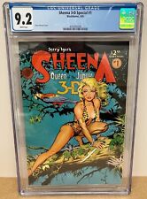 Sheena 3-D Special #1 CGC 9.2 White pages Blackthorne Dave Stevens art picture