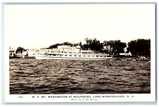 c1950's MV MT Washington At Wolfeboro Lake Winnipesaukee NH RPPC Photo Postcard picture