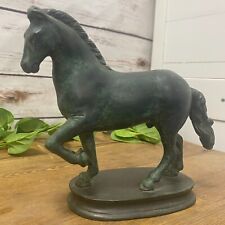 VTG Bronze Paso Fino Horse Statue Sculpture Heavy Equestrian Decor Stallion picture