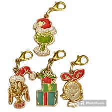 The Grinch Christmas Clip On Charm Charms Set 4 Enamel Dr. Seuss Zipper Pull picture