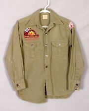 vintage 30s 40s BSA Boy Scouts Uniform Shirt Metal Buttons St. Louis Patches picture