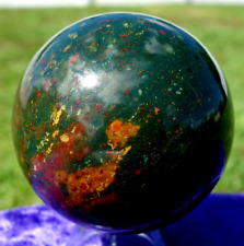 BLOODSTONE Heliotrope Polished Crystal Sphere Ball For Sale Brand NEW Old Stock picture