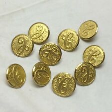 10 Vintage Waterbury Co's Conn. Metal Buttons  picture