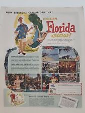 1953 Florida Business Commission Golden Glow Holiday Print Ad Vacation King Tan picture
