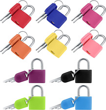 8 Pcs Suitcase Locks with Keys, Small Metal Luggage Padlocks with Keys, Mini ... picture