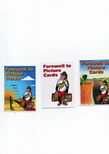 BROOKE BOND 3 DIFFERENT  FAREWELL PICTURE CARDS  EX.MINT CONDITION picture