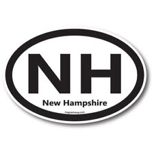 NH New Hampshire US State Oval Magnet Decal, 4x6 Inches, Automotive Magnet picture