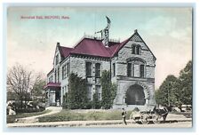 1908 Memorial Hall, Milford, Massachusetts MA Antique Postcard picture