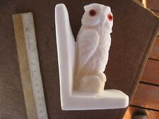 Vintage ,beautiful ,White Owl  Classic Figure , white marble  picture
