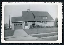 Ugly Suburban House No Trees Bare Grass Yard Photo Snapshot 1960s Americana picture