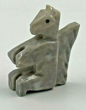 Gray Squirrel Stone Totem Hand Carved Polished Stone Squirrel Figurine picture