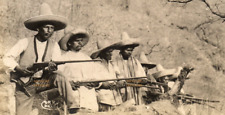 C.1910 RPPC WOW MEXICAN REVOLUTION CHIHUAHUA SOLDIERS GUNS, RIFLE Postcard PS picture