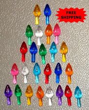 25 Med/Large Twist Lights Bulbs Ceramic Christmas Tree 9 Pretty Colors  picture