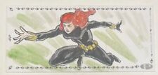 2019 Upper Deck Marvel Premier Triple-Panel Sketch Black Widow by Marco Carrillo picture