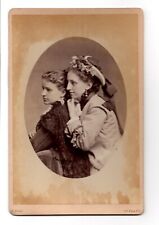 CIRCA 1890s CABINET CARD ROCKWOOD TWO GORGEOUS YOUNG LADIES BROADWAY NEW YORK picture