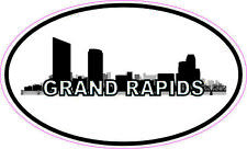 5x3 Oval Grand Rapids Skyline Sticker Tumbler Cup Luggage Car Window Bumper Sign picture