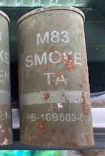 (1 Only) RARE VINTAGE US ARMY M83 SMOKE GRENADE WHITE No Pin/cap (1 Only) picture