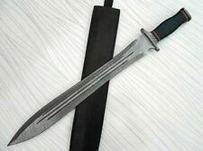 Custom Handmade Damascus Steel Sword, Handmade Sword with Leather sheath picture