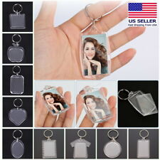 Transparent Blank Acrylic Insert Photo Picture Frame DIY Keychain - Choose Shape picture