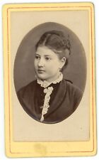 CIRCA 1890'S Named CDV Beautiful Woman in Lace Dress Duchene Geneva Switzerland picture