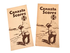 TWO Vintage Santa Fe Railroad Canasta Scores Score Cards Pamphlets Ephemera picture