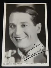 CHEVALIER Maurice - AUTOGRAPH POSTCARD SIGNED SPAIN 1929 picture