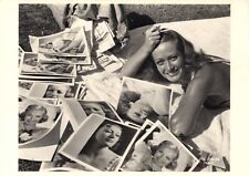 Joan Crawford Signing Autographs 1933 Photo by C.S. Bull  on Modern Postcard picture