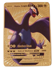 Pokemon Shadow Lugia GX Gold Metal Card Rare Collectable Cards picture