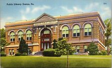 public Library Easton PA. nostalgic postcard A2 picture