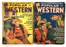 Popular Western Mag, Lot of 2, 1941, July V21#1 & Nov. V21#3, Pulp Fict, Accept. picture