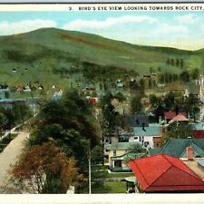 c1920s Olean, NY Birds Eye Rock City Church House Street View CT Postcard A119 picture