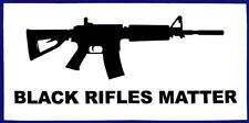 Black Rifles Matter White Black Vinyl Decal Bumper Sticker picture
