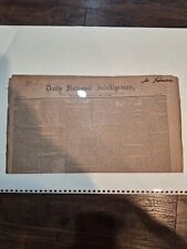 1838 Extremely Rare Newspaper * Daily National Intelligencer* picture