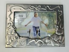 Pewter Picture Frame rabbit bear Children fetco 6x4 NEW picture
