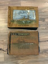 USS TENNESSEE 2 Photo Album Set 1924 - 1925 / Over 225 photos, sailors, boxing picture