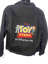 Rare 1996 Toy Story Disney Store Promo Black Denim Staff Jean Jacket 90s SZ - M picture