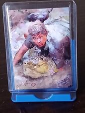 AP8 - Steve Irwin #3  ACEO Art Card Signed by Artist 50/50 picture