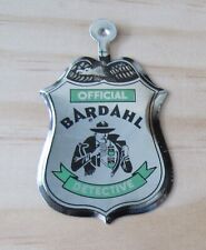 ORIGINAL UNUSED Vintage Child's BARDAHL OIL OFFICIAL DETECTIVE Tin Badge  MINT picture