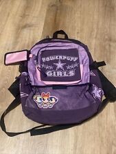 Vintage 2001 Powerpuff Girls Backpack Purple Cartoon Network Great Condition picture