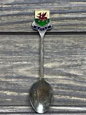 Vtg WAPW Great Britain Souvenir Silver Mini Spoon Wales Red Winged Dragon 4.5” picture
