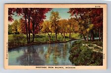 Baldwin MI-Michigan, General Greetings, Antique, Vintage c1952 Postcard picture