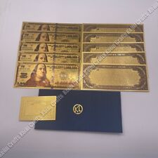 10 pcs One Million Dollar Gold Foil Banknote Bill Note Commemorative Money Gift picture