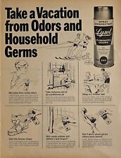 1969 Vacation from Odors Household Germs Lysol Vintage Print Ad Comic picture