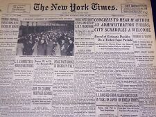 1951 APRIL 14 NEW YORK TIMES - CONGRESS TO HEAR M'ARTHUR - NT 1991 picture