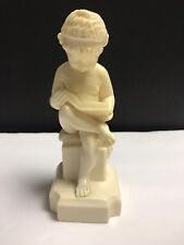 A.Santini Italy Boy Girl Reading Book Sculpture Figurine With Original Tag picture