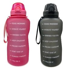 Motivational Water Bottle BPA Free 1 Gallon Jug with Straw and Time Tracker picture