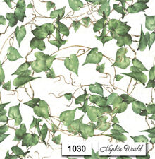 (1030) TWO Individual Paper LUNCHEON Decoupage Napkins - IVY GREEN PLANT VINE picture