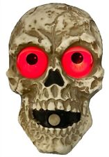 Animated Snake TALKING LIGHTED SKULL DOOR BELL Spooky Sound Halloween Decoration picture