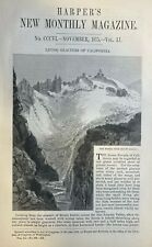 1875 John Muir Living Glaciers of California Black Mountain Glacier Glacier Lake picture