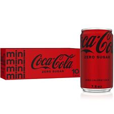 Coca-Cola Coke Zero Sugar Diet Soda Soft Drink, 7.5 fl oz, 10 Pack picture